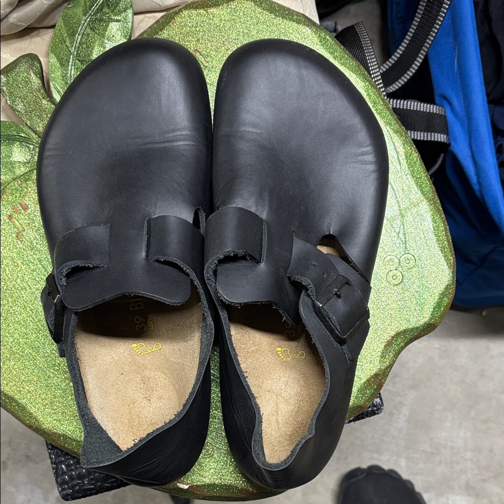 Birkenstock Black Leather Men's Loafers